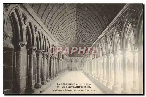 Cartes postales Le Mont Saint Michel L&#39abbaye Galerie du cloitre