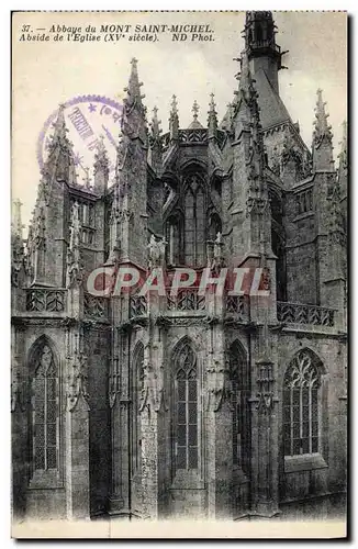 Cartes postales Abbaye Du Mont Saint Michel Abside de l'Eglise