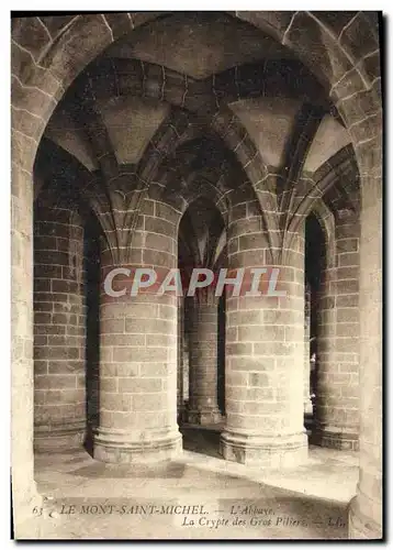 Cartes postales Le Mont Saint Michel L&#39abbaye La crypte des gros piliers