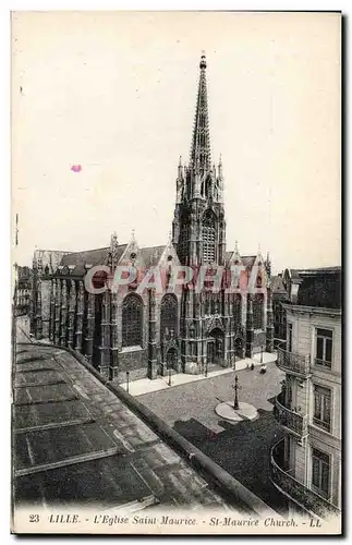 Cartes postales Lille L'Eglise Saint Maurice
