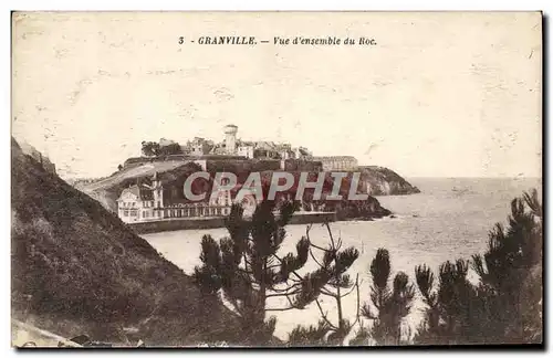 Cartes postales Granville Vue d'ensemble du Roc