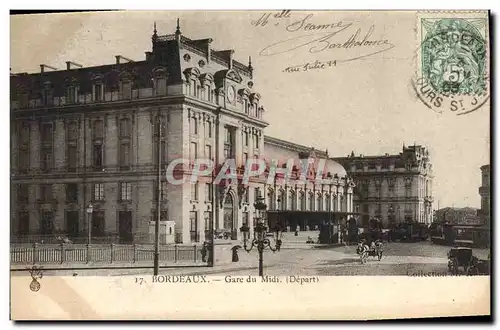 Ansichtskarte AK Bordeaux Gare du Midi Depart