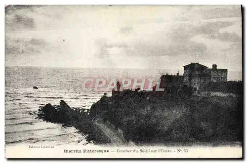 Cartes postales Biarritz Pittoresque Coucher du Soleil sur l&#39Ocean