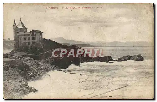 Cartes postales Biarritz Villa Belza et Pyrenees