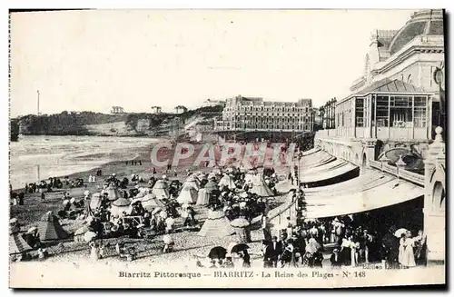 Ansichtskarte AK Biarritz Pittoresque Biarritz La Reine des plages