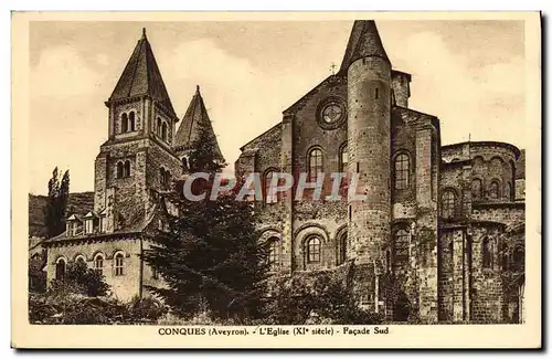 Cartes postales Conques L'Eglise Facade Sud