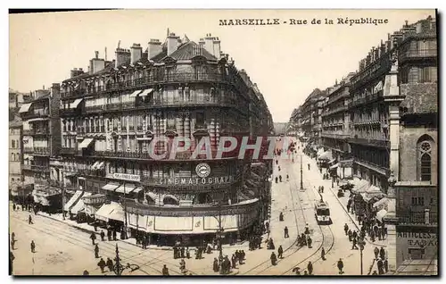 Cartes postales Marseille Rue de la Republique