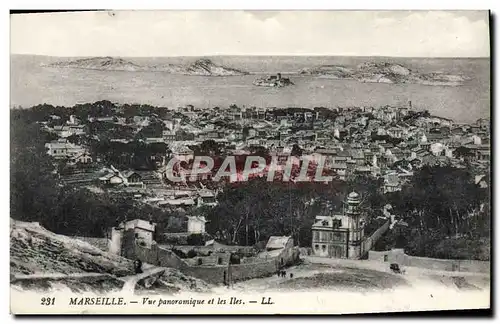 Ansichtskarte AK Marseille Vue Panoramique et les Iles