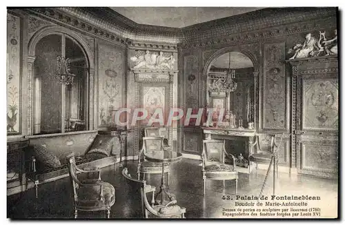 Cartes postales Palais de Fontainebleau Boudoir de Marie Antoinette