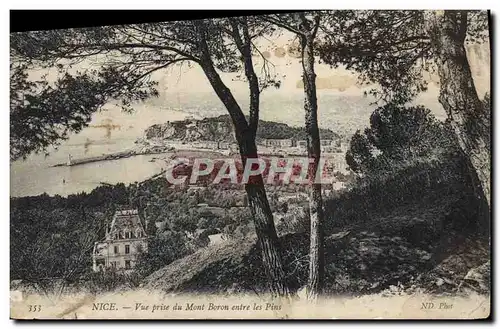 Cartes postales Nice Vue Prise du Mont Boron entre les Pins