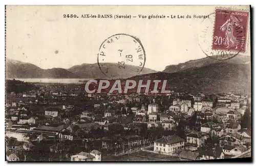 Cartes postales Aix les Bains Vue Generale le Lac du Bourget