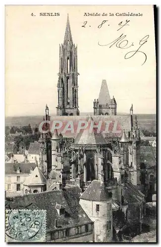 Cartes postales Senlis abside de la Cathedrale