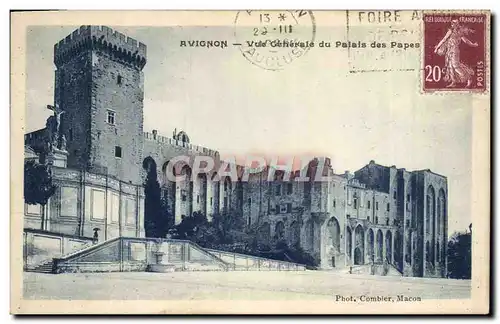 Cartes postales Avignon Vue generale du Palais des Papes