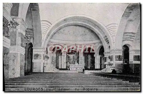 Ansichtskarte AK Lourdes Interieur du Rosaire