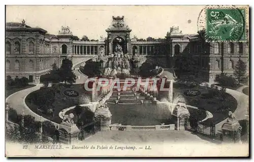 Cartes postales Marseille Ensemble du Palais de Longchamp