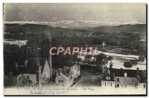 Ansichtskarte AK Pau Le Gave et la chaine des Pyrenees