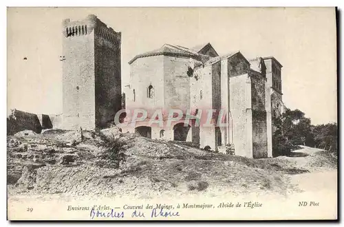 Ansichtskarte AK Environs Arles Couvent des Moines a Montmajour Abside de l&#39Eglise