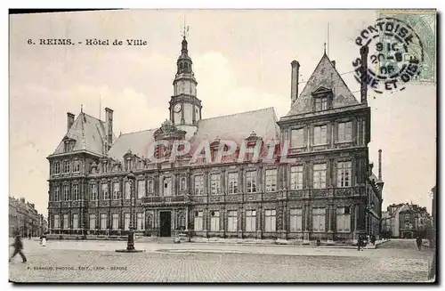 VINTAGE POSTCARD Rheims Town hall