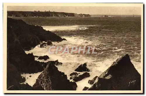 Ansichtskarte AK Pointe Du Raz De Sein La pointe vue de la baie des Trepasses