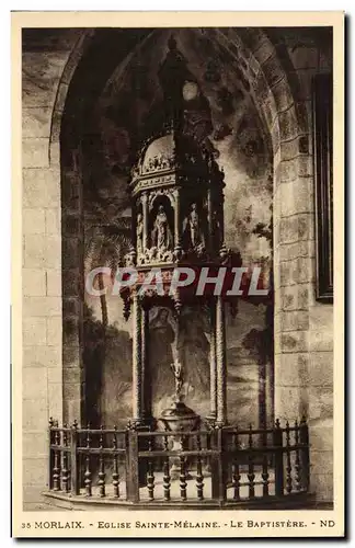 Cartes postales Morlaix Eglise Saint Melaine Le Baptistere