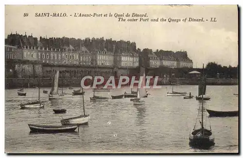 Ansichtskarte AK Saint Malo L&#39Avant Port et le Quai de Dinard