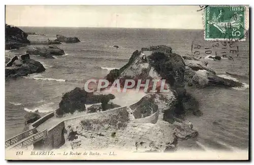 Ansichtskarte AK Biarritz Le Rocher de Basta