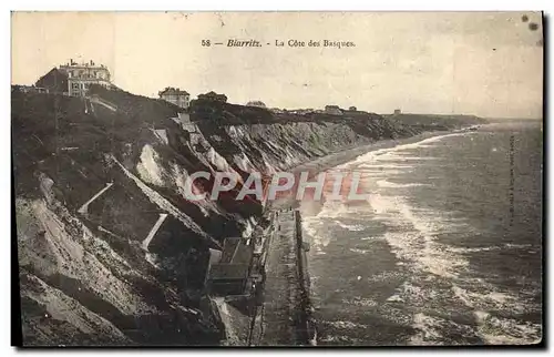 Cartes postales Biarritz La Cote des Basques