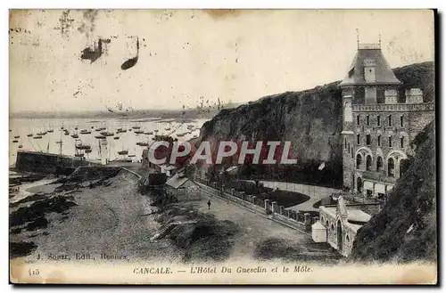 Ansichtskarte AK Cancale L&#39Hotel Du Guesclin et le Mole