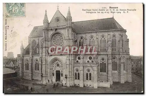 Cartes postales Rennes Basilique Saint Aubin en Notre Dame de Bonne Nouvelle