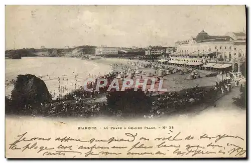 Cartes postales Biarritz Le Phare Grande Plage