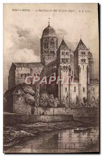 Cartes postales Paray Le Monial La Basilique En 1840