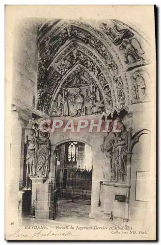 Ansichtskarte AK Bayonne Portail Du Jugement Dernier Cathedrale