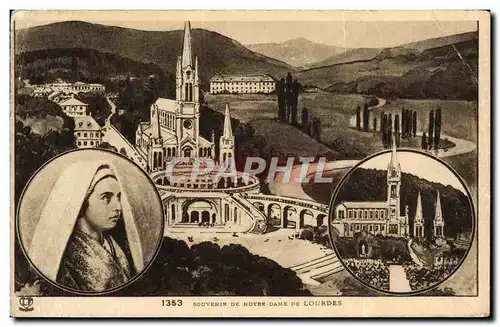 Cartes postales Souvenir De Notre Dame De Lourdes