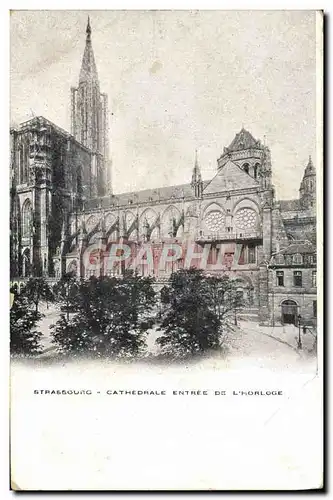 Cartes postales Strasbourg Cathedrale Entree De l&#39horloge