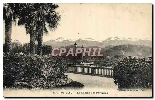 Cartes postales Pau Le Chaine des Pyrenees