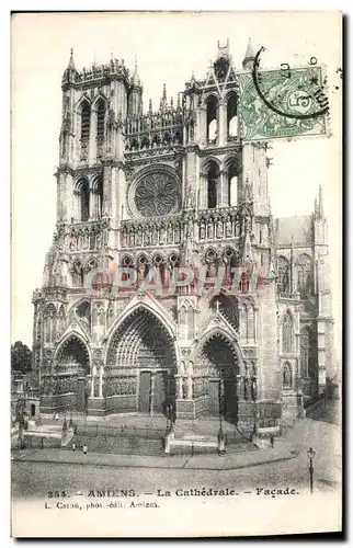 Cartes postales Amiens La Cathedrale Facade