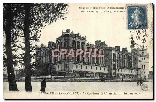 Cartes postales St Germain en Laye Le Chateau vu du parterre