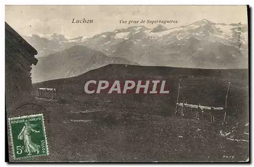 Cartes postales Luchon Vue prise de Superbageres