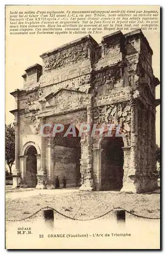 Cartes postales Orange L&#39Arc de Triomphe