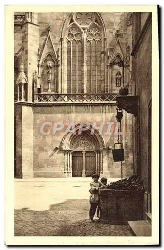 Cartes postales Colmar La Cathedrale Enfants au puits