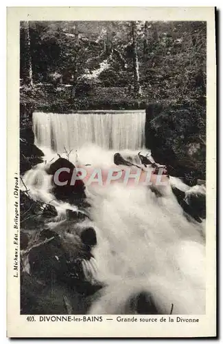 Cartes postales Divonne les Bains Grande source de la Divonne