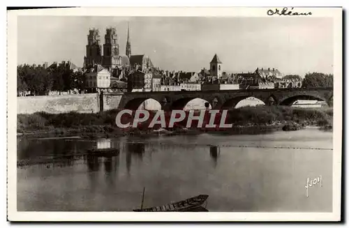 Cartes postales Orleans La Loire Pont des Tournelles et la Cathedrale
