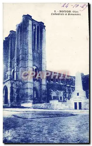 Ansichtskarte AK Noyon Cathedrale et Monument