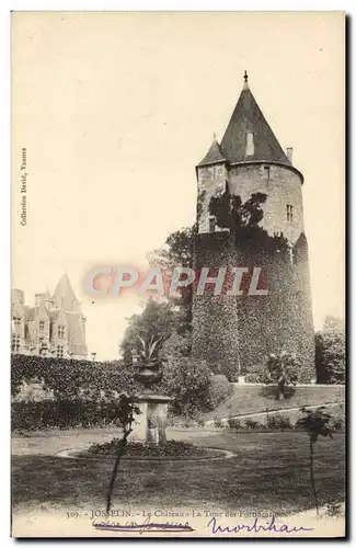 Ansichtskarte AK Josselin Le Chateau La tour des fortifications