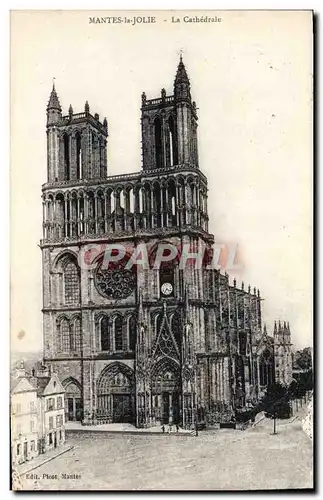 Cartes postales Mantes la Jolie La Cathedrale