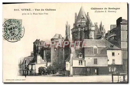 Cartes postales Vitre Vue du Chateau prise de la place Saint Yves