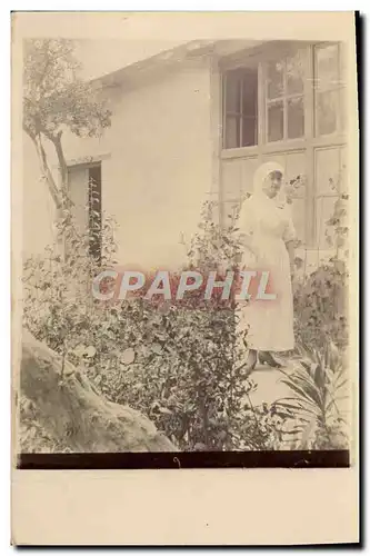 CARTE PHOTO Infirmiere Fez Maroc 1917