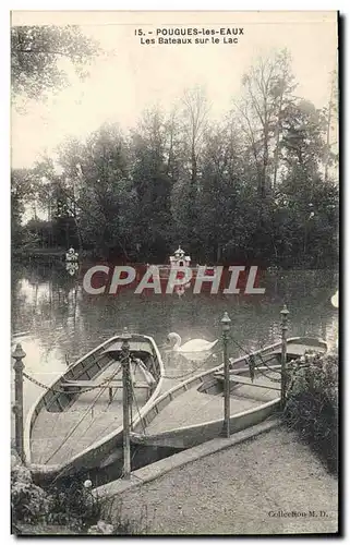 Cartes postales Pougues Les Eaux Les Bateaux Sur Le Lac Cygne Bateau
