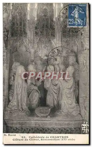 Cartes postales Cathedrale De Chartres Cloture Du Choeur Resurrection