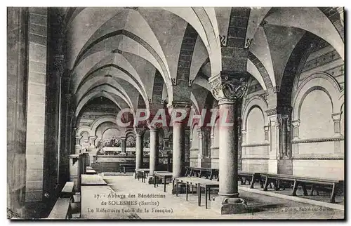 Ansichtskarte AK Abbaye Des Benedictins De Solesmes Le refectoire Cote de la fresque